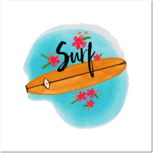 Tropical Surfboard Posters and Art